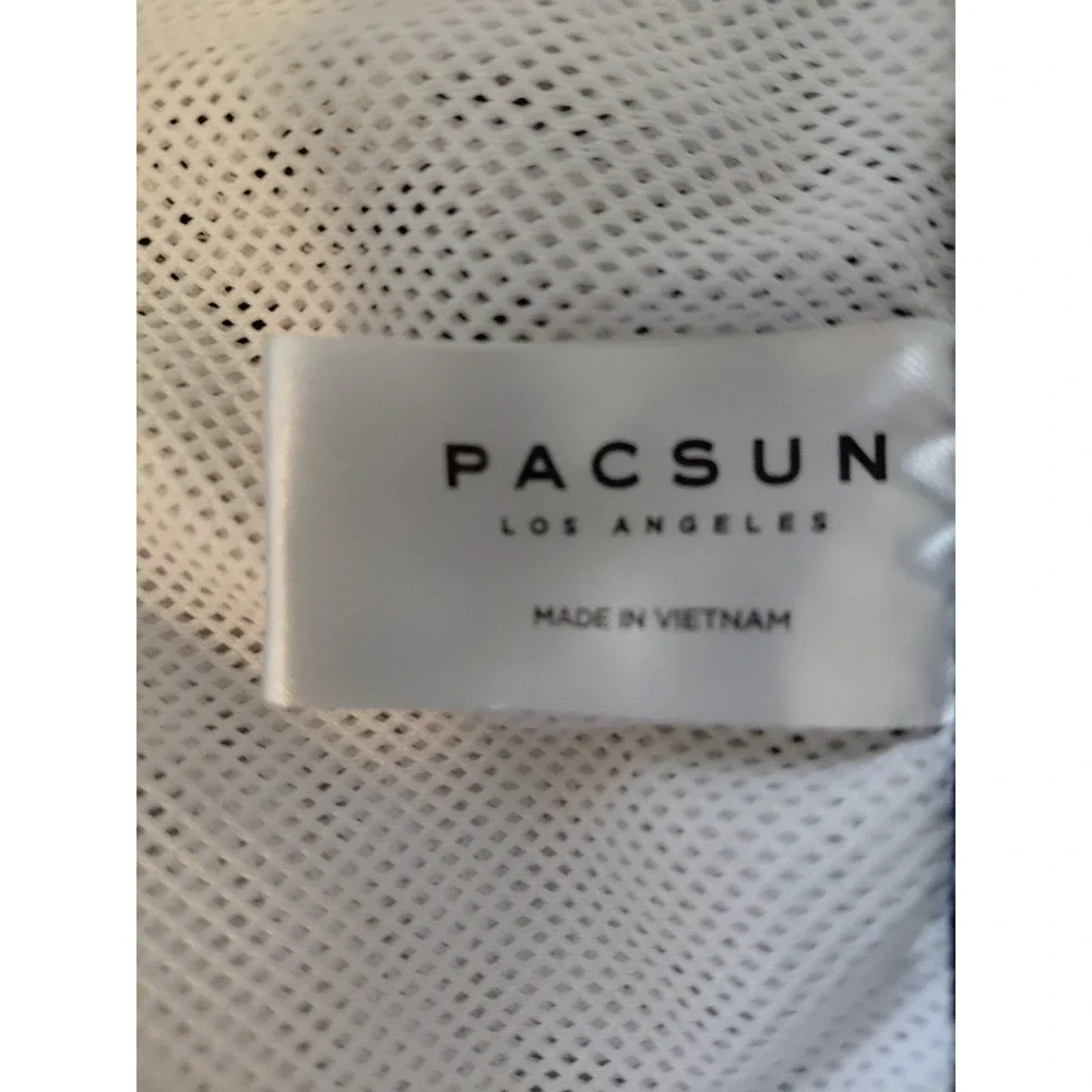 Pacsun Swim Shorts Mens Drawstring Handkerchief Blue, Lined W/Pockets S Med Swim